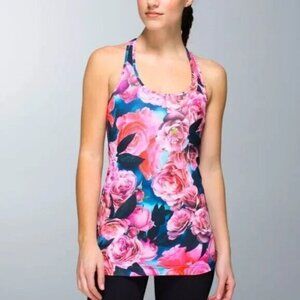 Lululemon Secret garden floral cool tank 4 vintage unique small yoga racerback